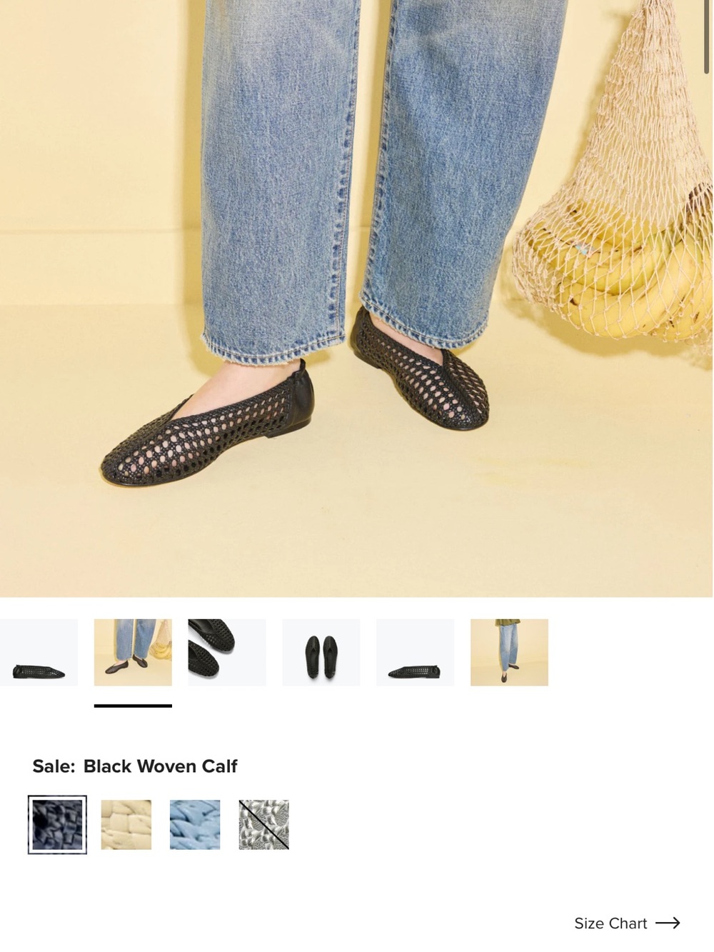 Freda Salvador Black Woven Ballet Flat - Picture 2 of 6